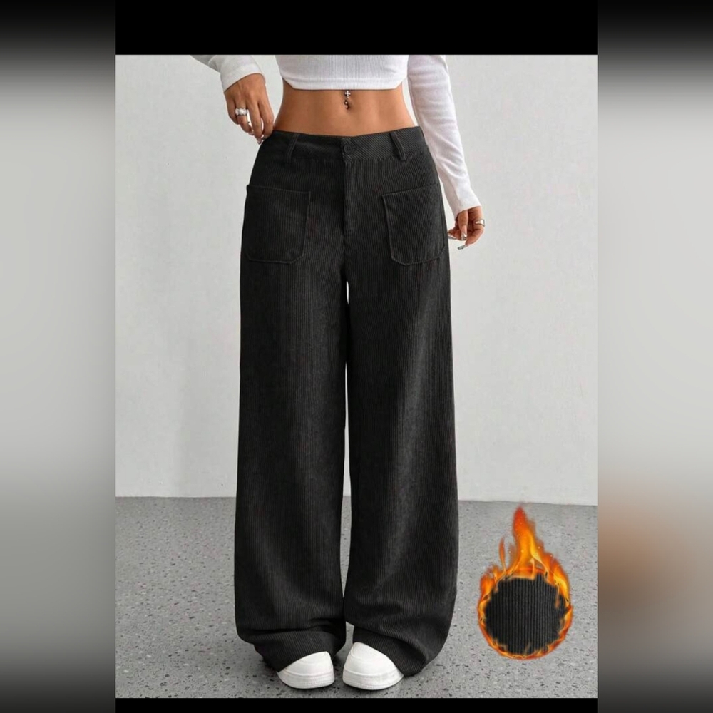 SHEIN Black Flare Pants